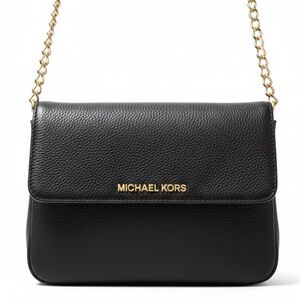 Michael Kors Black Pebbled Leather Crossbody Bag